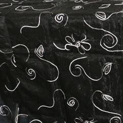 Sur-Nappe Noir Swirl