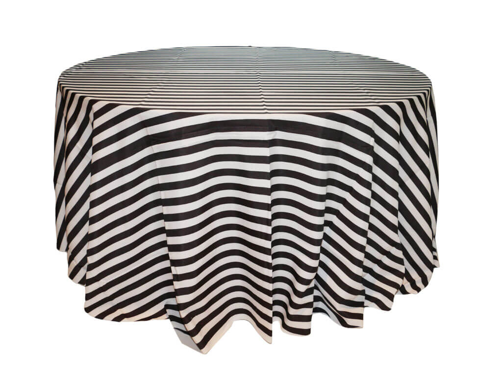 Nappe Rayee Noire et Blanc