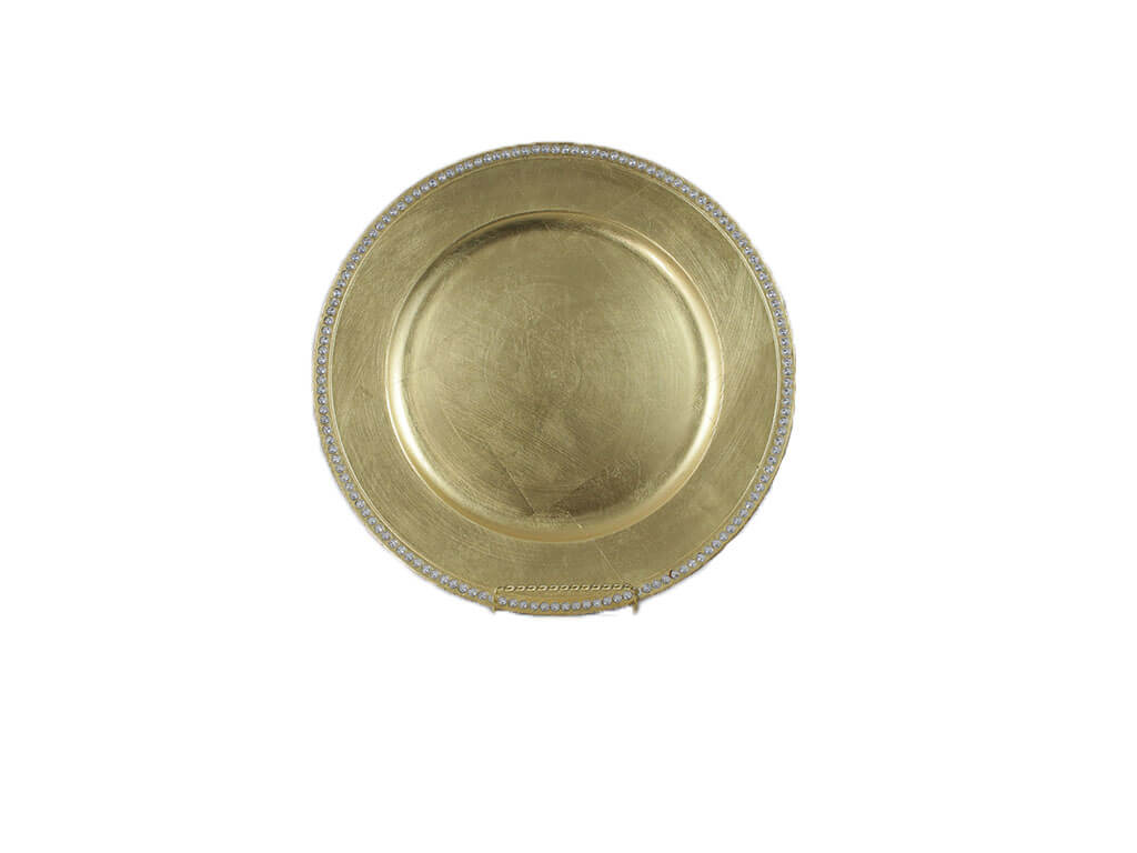 Sous-Assiette Or Plastique Diamant