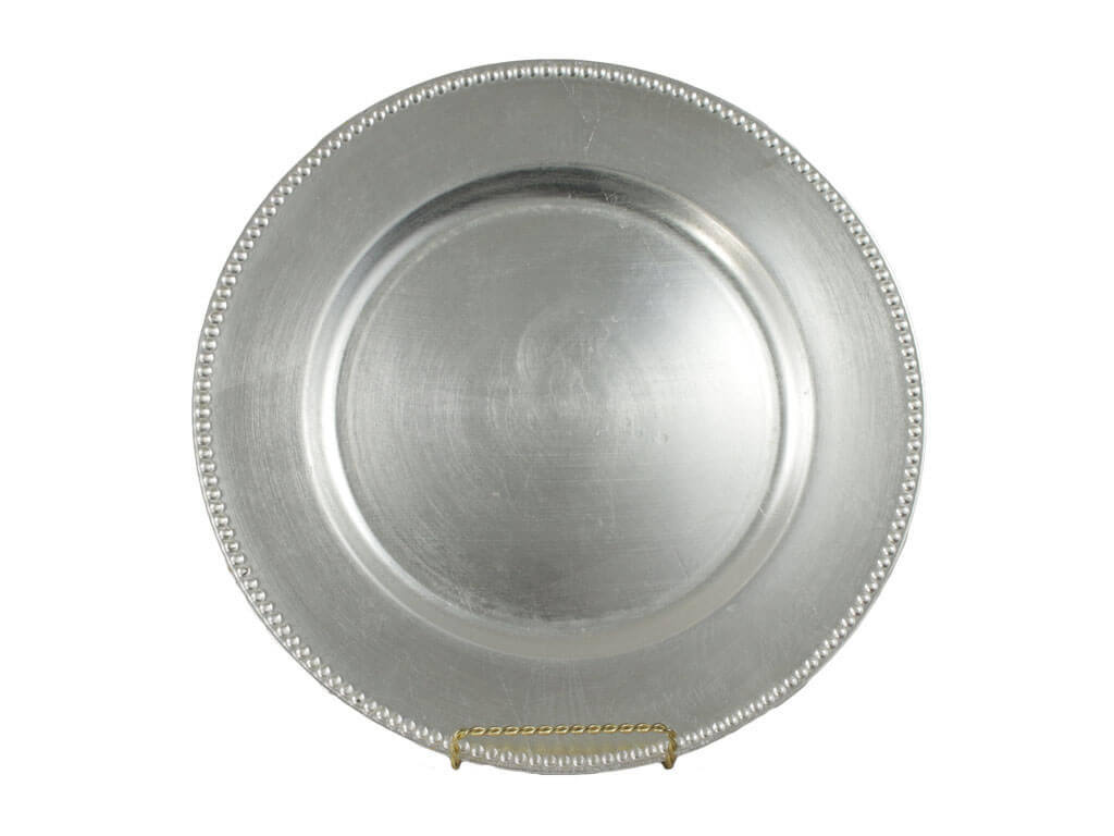 Sous-Assiettes Argent Plastique