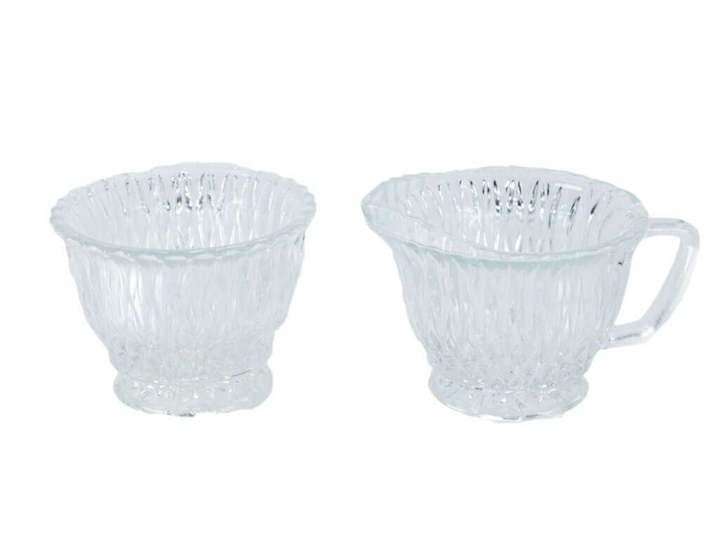 Glass Sugar and Creamer Holder