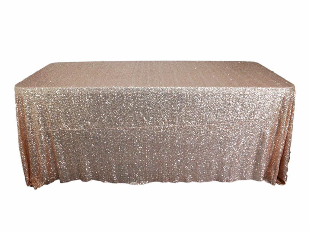 Nappe Rectangular Paiellette Rose Gold