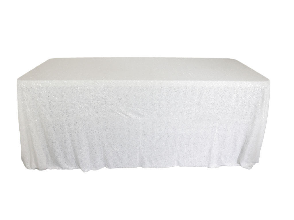 Nappes Rectangulaire Blanc Paillette