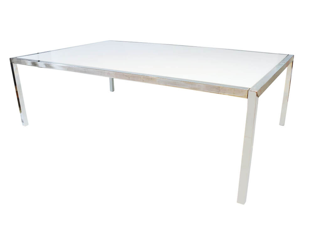 8'x5' Rectangular Chrome / Plexi Table