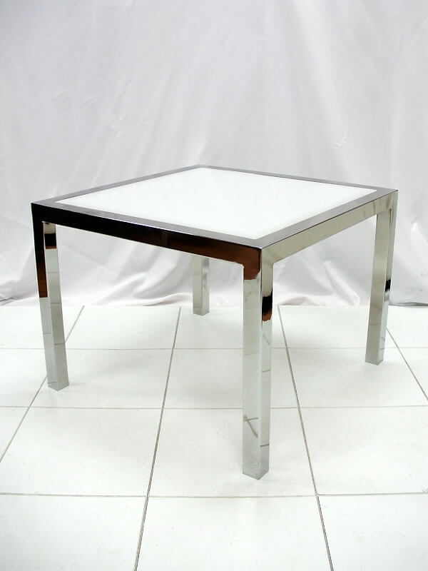 Square Chrome / Plexi Coffee Table
