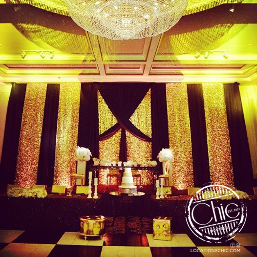 Gold Shimmer Panel Backdrop