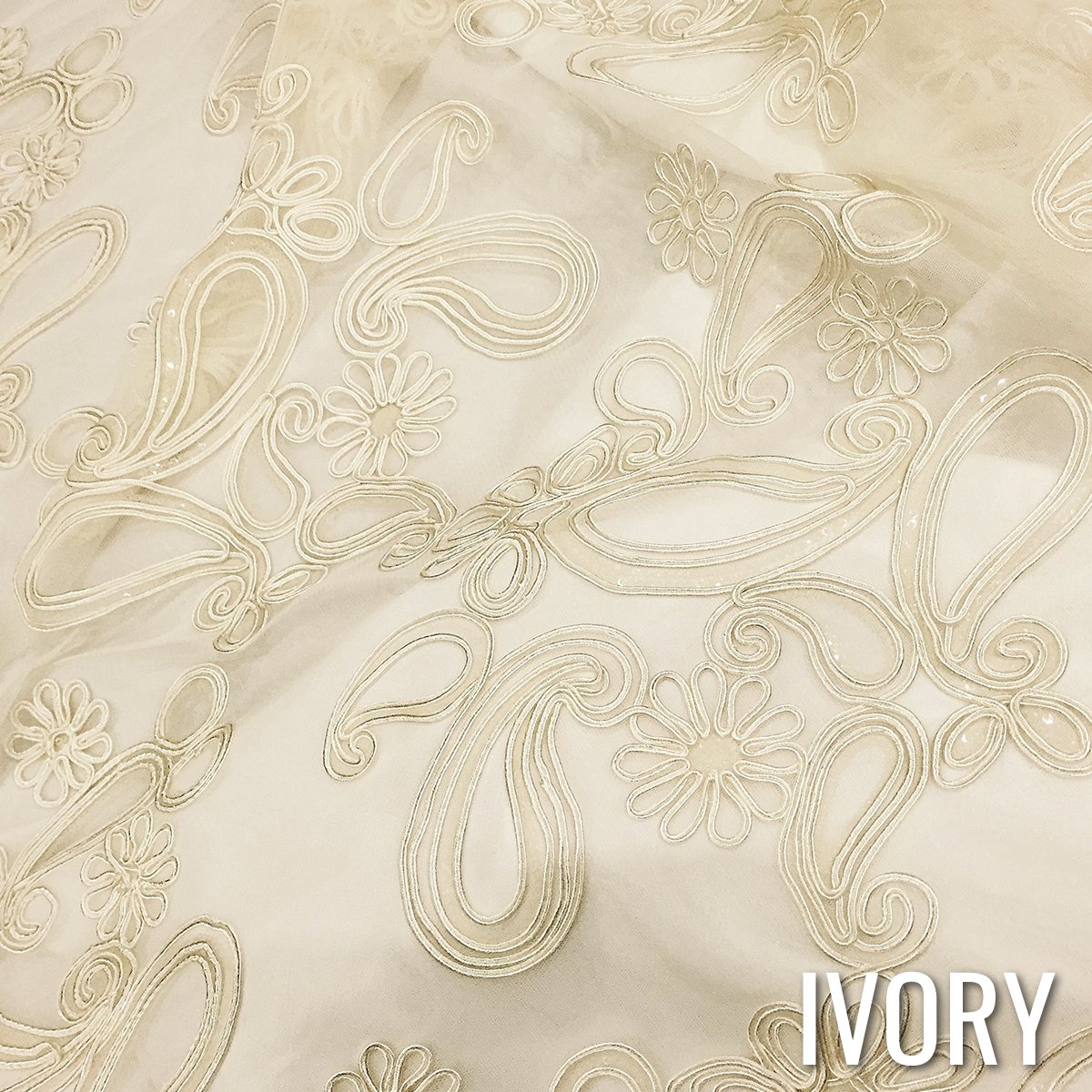 Paisley Ivory Floral Topper