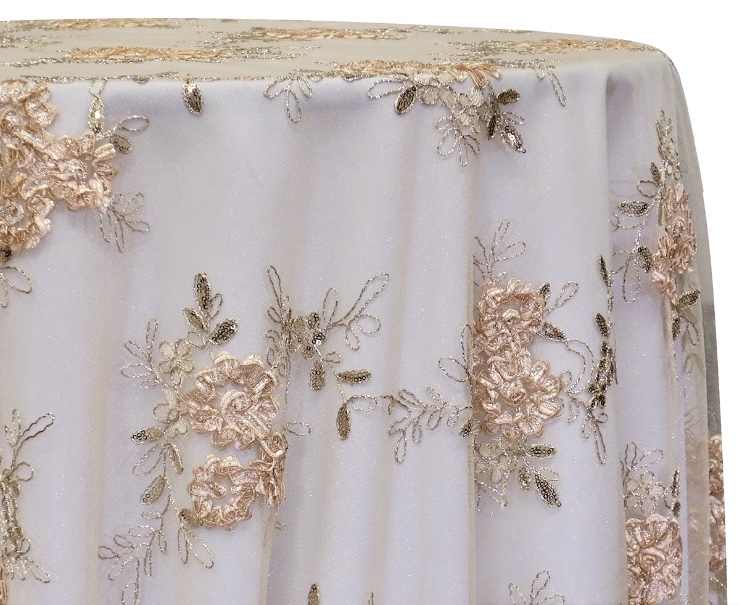 Champagne Mesh Lace Topper