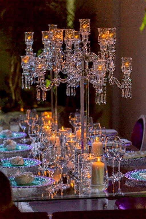 8 Branch Crystal Candelabra