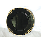 Sous-Assiette Baroque Noir