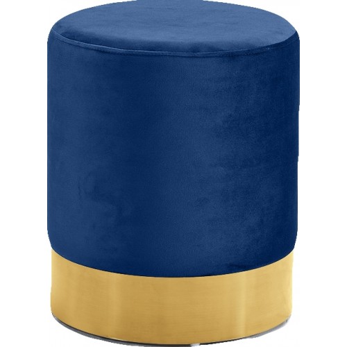 Royal Blue Round Ottoman