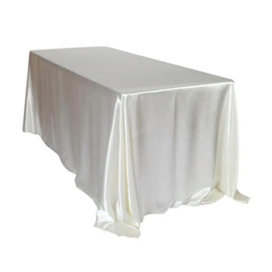 Ivory Satin Tablecloth 