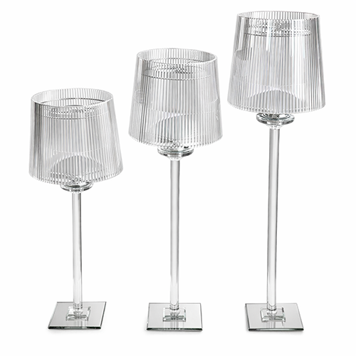 3 Tier Candlesticks-Clear