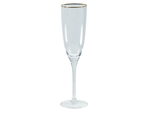 Champagne Flute Gold Rim