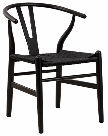 Chaise wishbone-noir