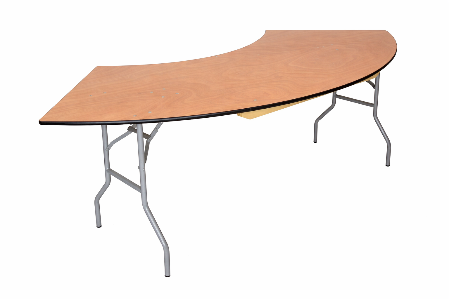 Wood serpentine table 94"x32"