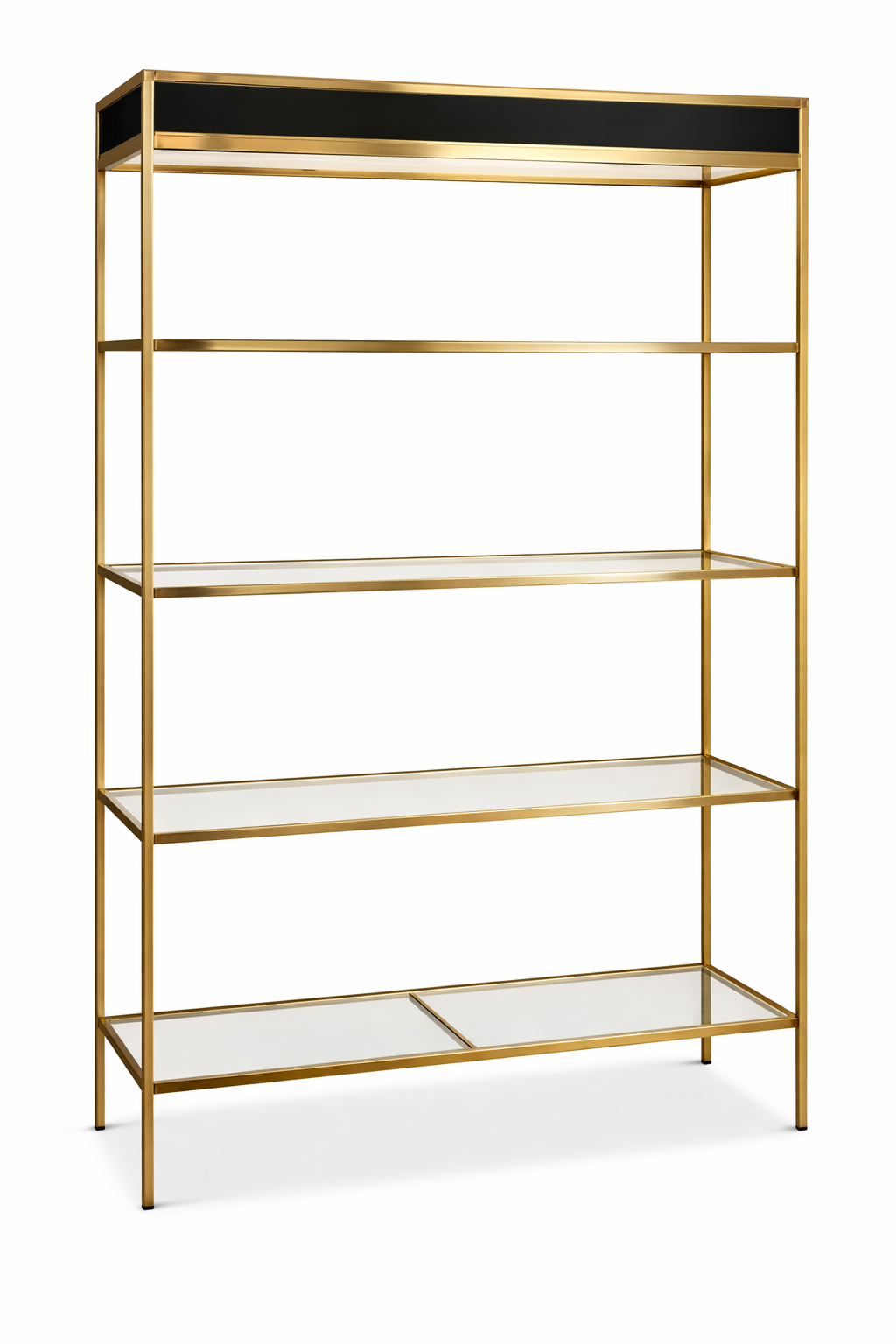 Cartier Gold Back Bar 4ft-Black plexi