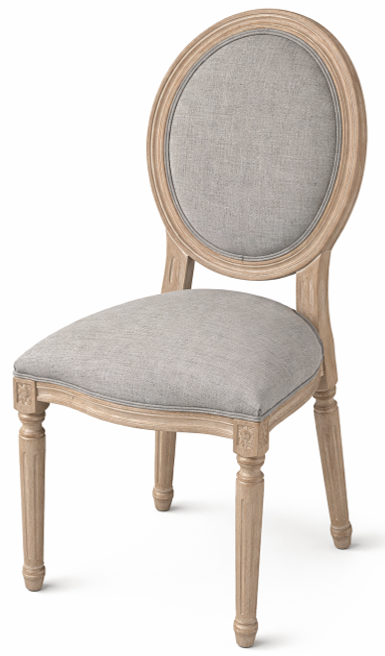 Burlap Louis chair