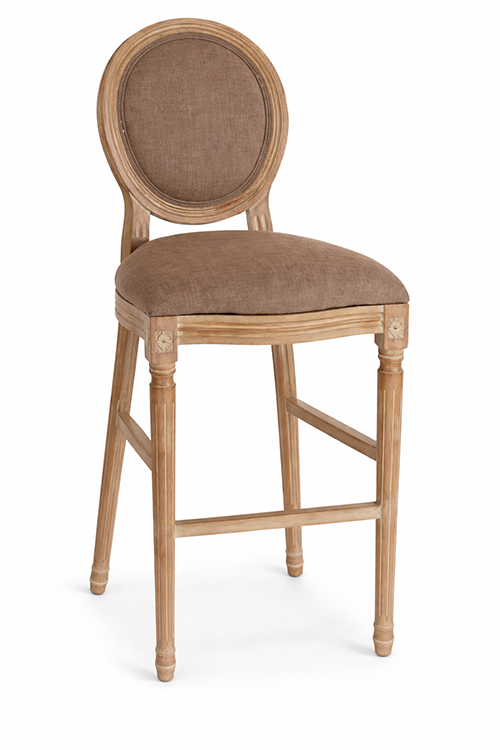 Burlap Louis Barstool