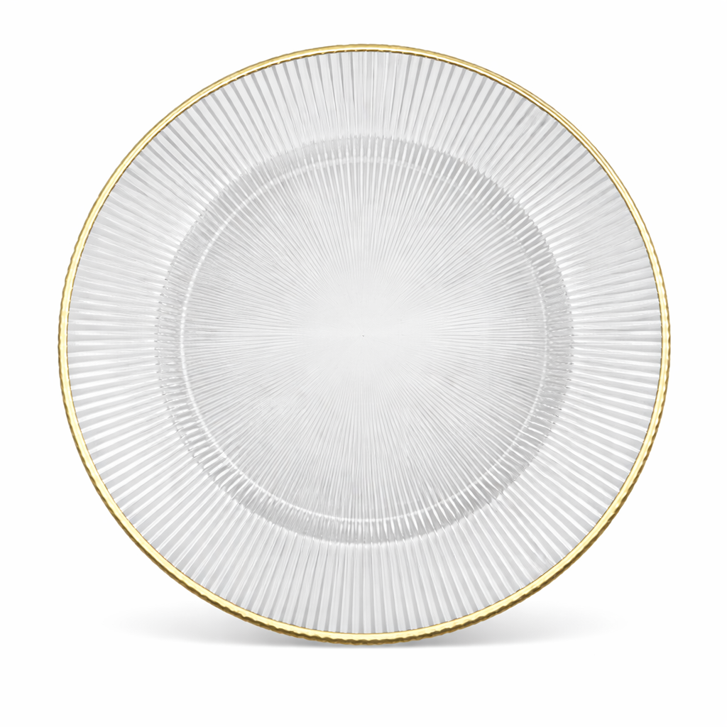 Starburst Charger-Gold rim