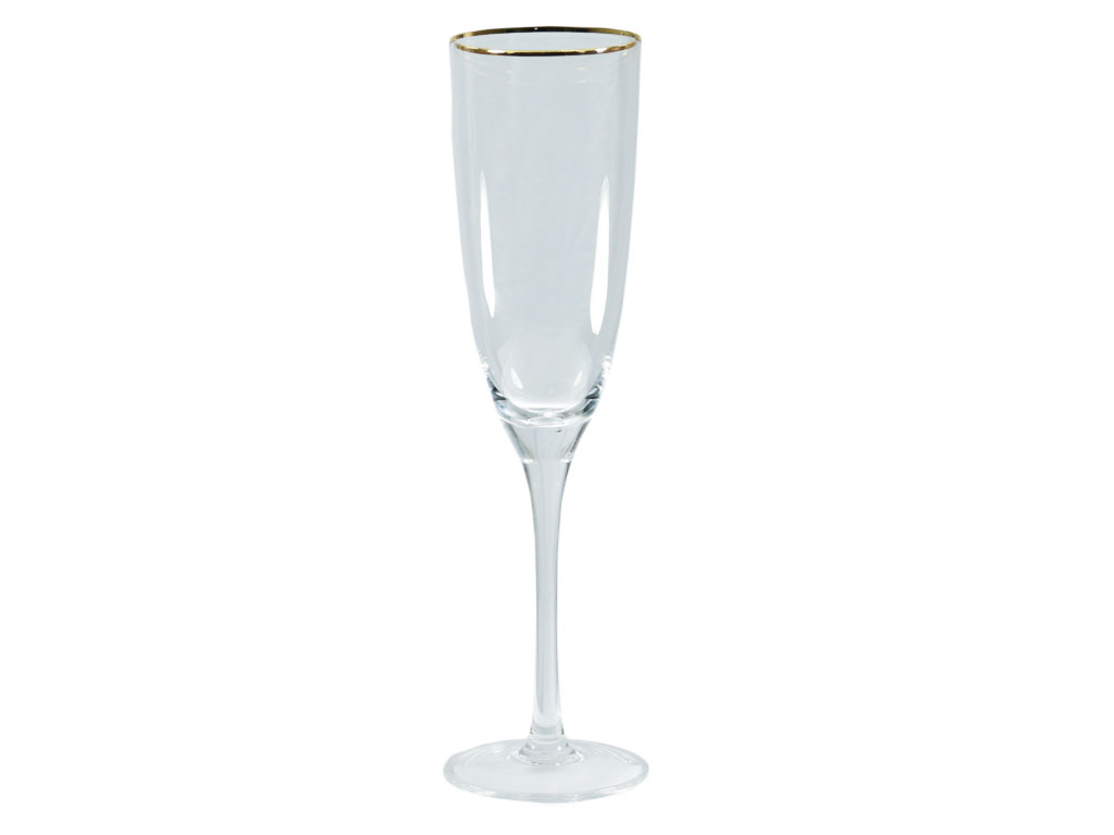 Champagne Flute Gold rim